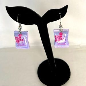 NEW Handmade Hook Style Pierced AB Crystals & Mini Potato Chips Earring Set